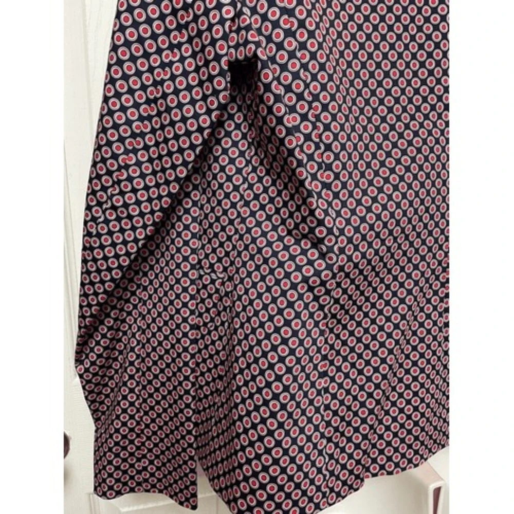 Michael Kors Blazer Size 14 Red‎ White Blue Dots Spring Tailored Business Office